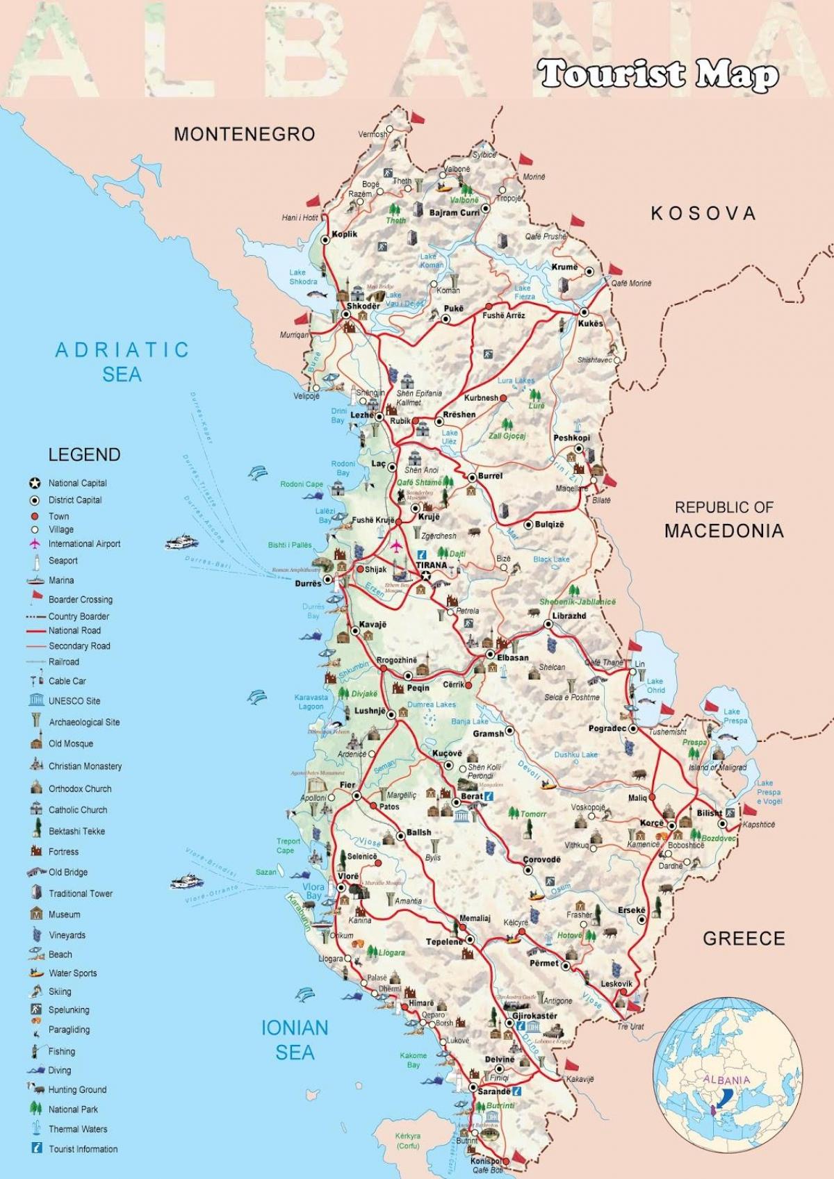 dhermi mapa Albânia