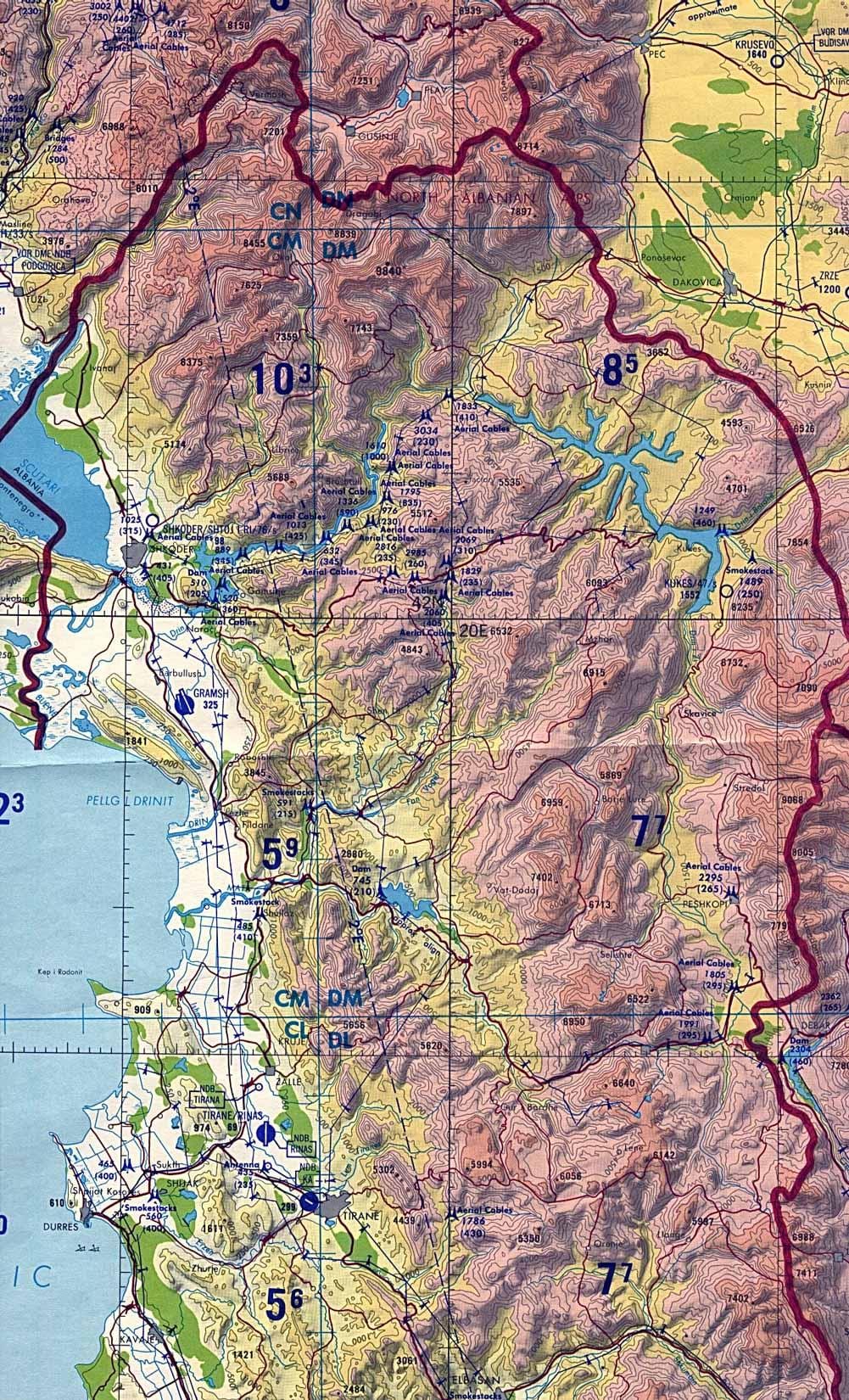 mapa da Albânia geografia