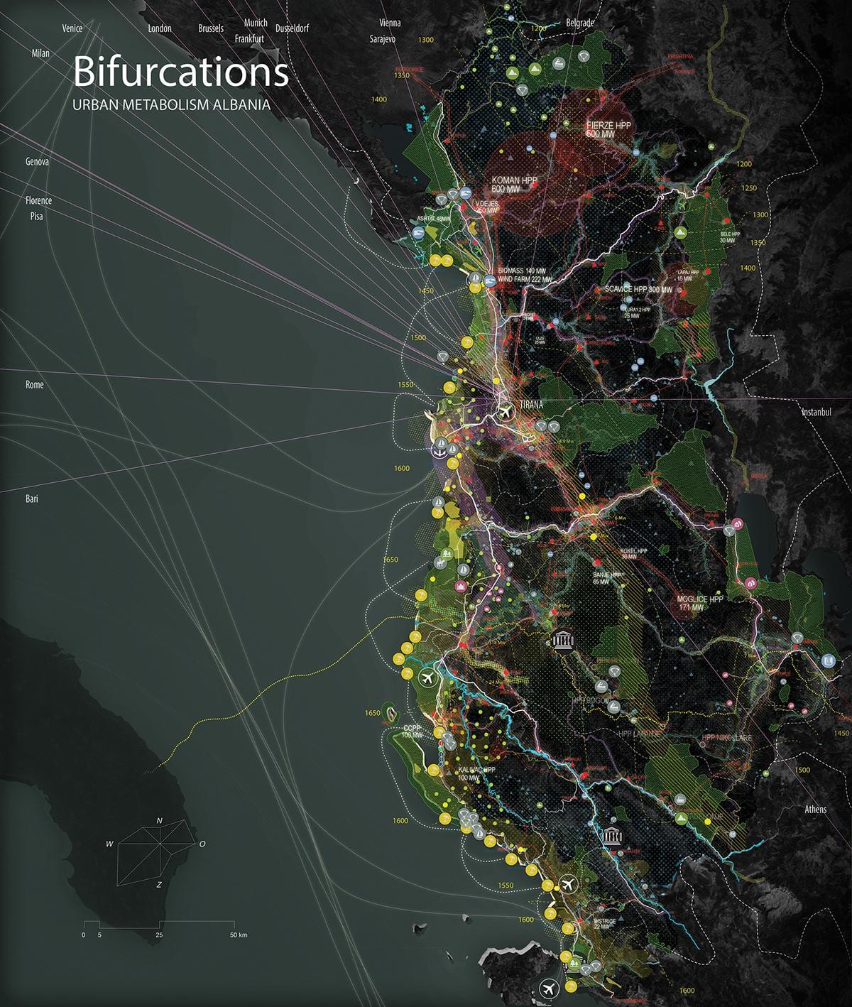 mapa da Albânia mapa 3d