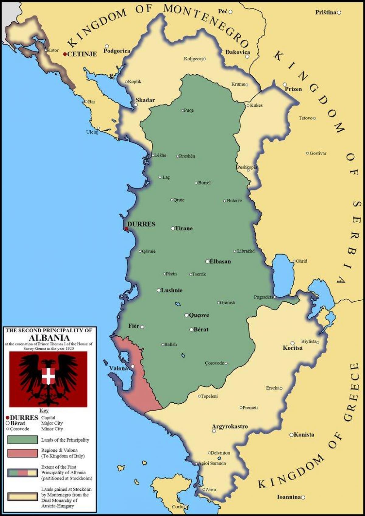 mapa de durres Albânia