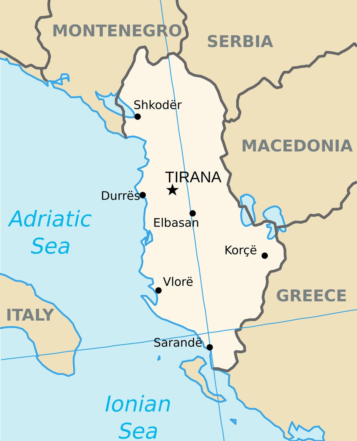mapa de saranda Albânia