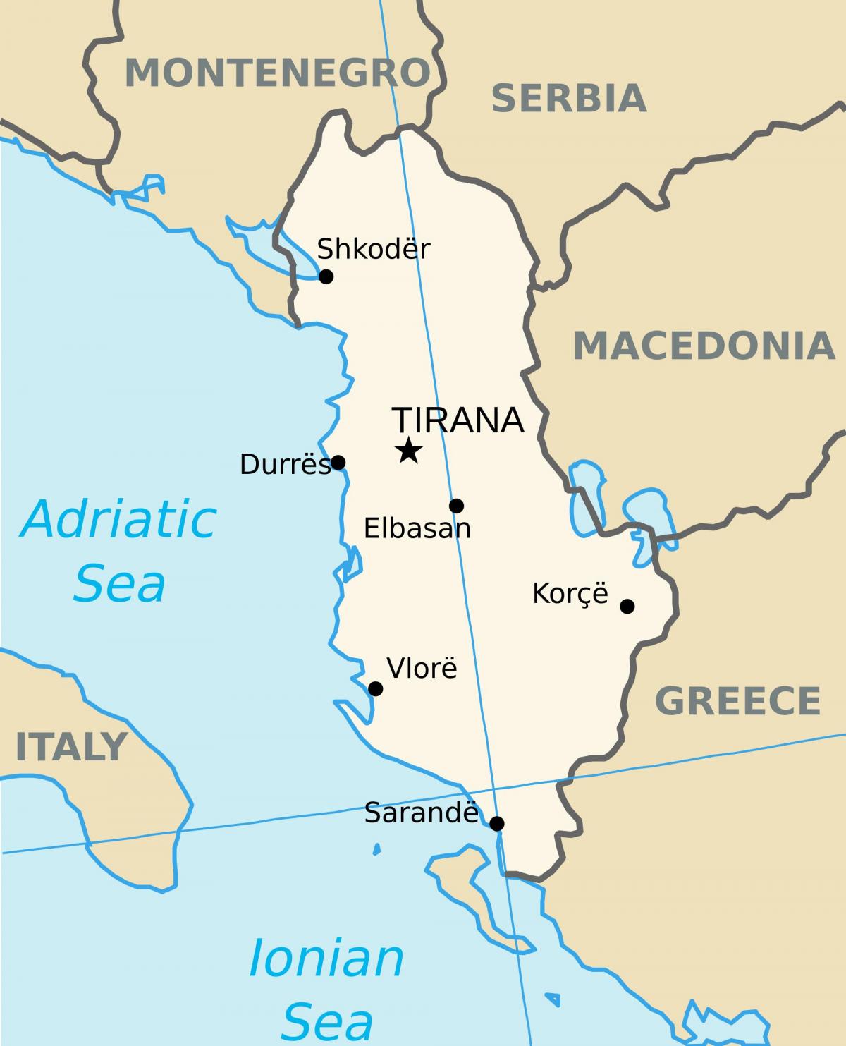 mapa de saranda Albânia