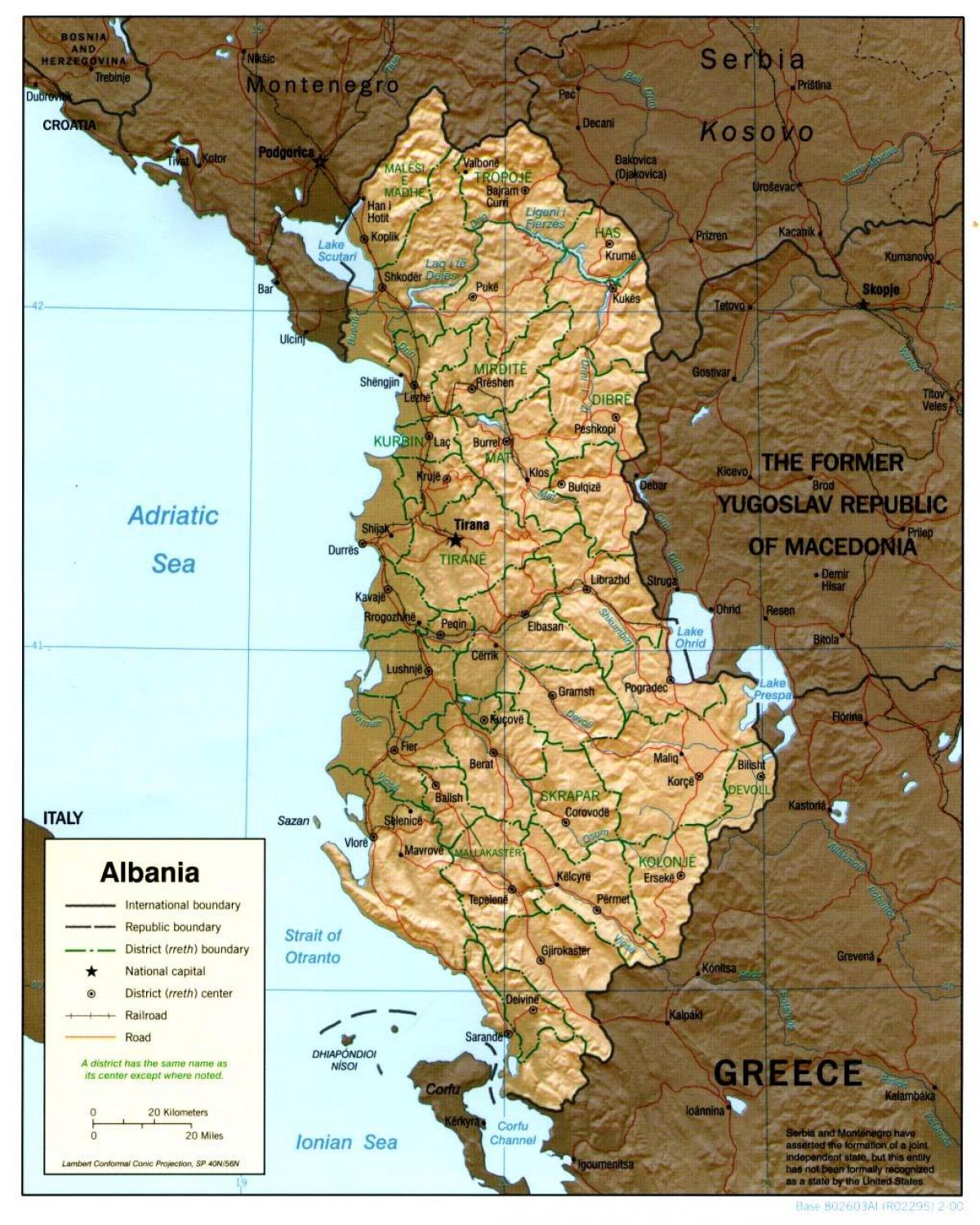 Albanês antigo mapa
