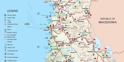 Dhermi mapa Albânia