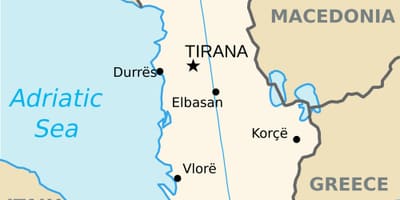 Mapa de saranda Albânia