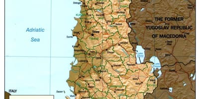 Albanês antigo mapa